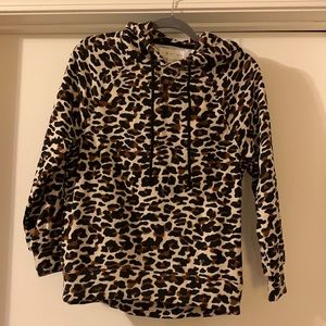 Loft women’s hoodie sweatshirt cheetah leopard print Lou & Grey